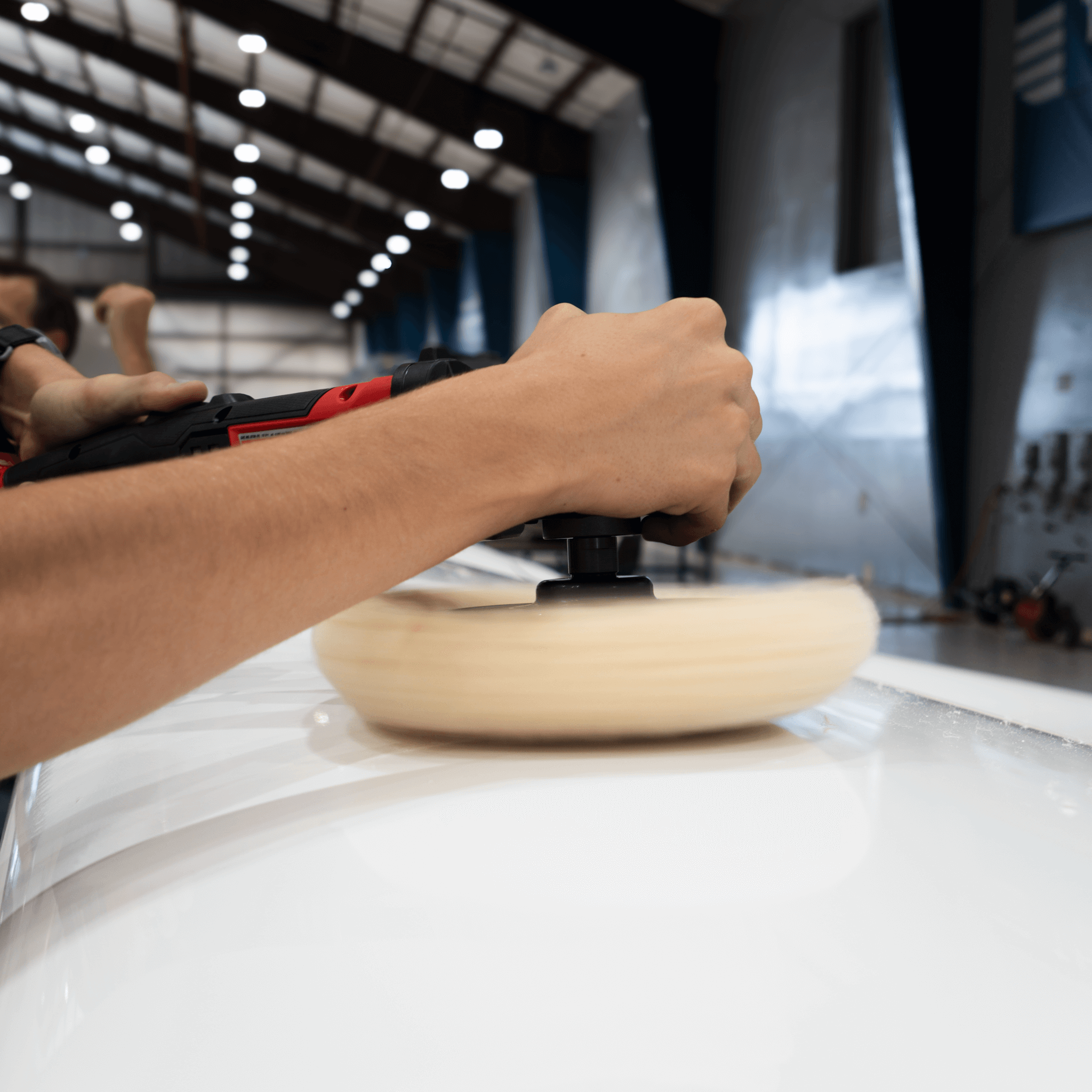 Aircraft paint correction and polishing during professional exterior detailing